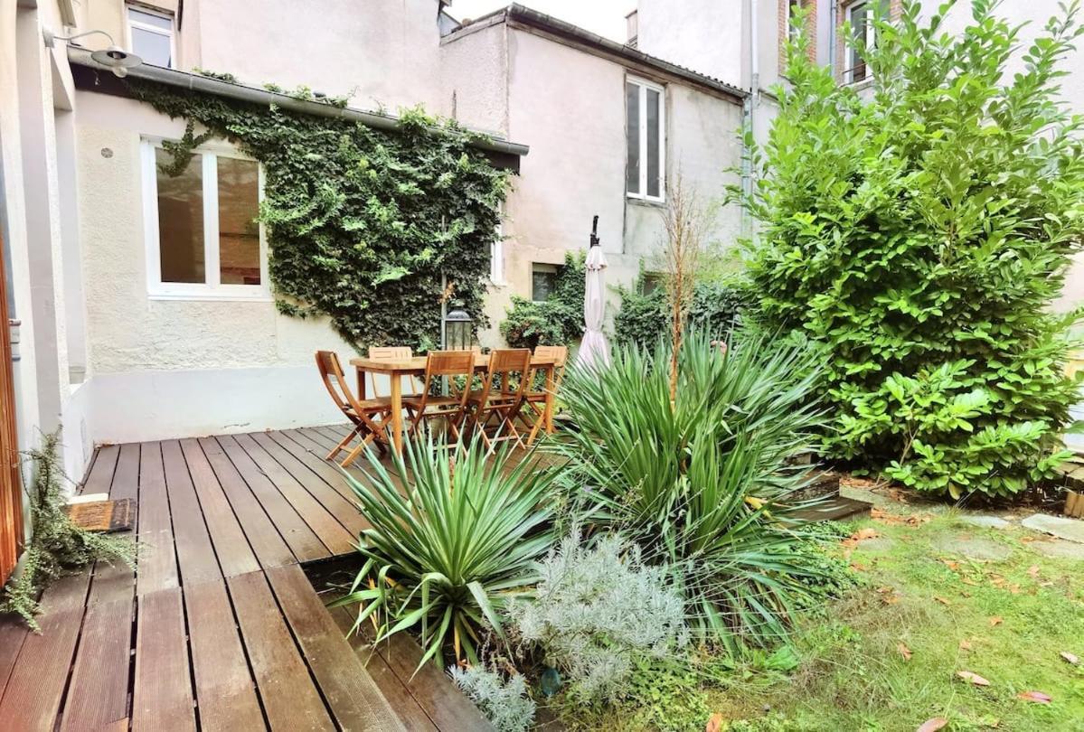 Maison De Ville Avec Terrasse Et Jardin Reims Exterior foto